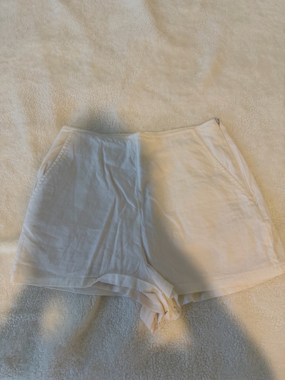 Leith White Linen Shorts